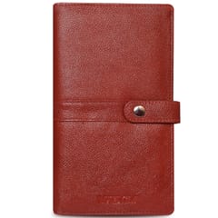 ABYS Genuine Leather Brown Passport Wallet/Document Holder for Travel/Multiple Passport & Card Slots