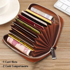 ABYS RFID Protected Leather 9 Slots Card Holder For Men & Women