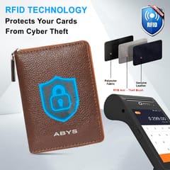 ABYS RFID Protected Leather 9 Slots Card Holder For Men & Women