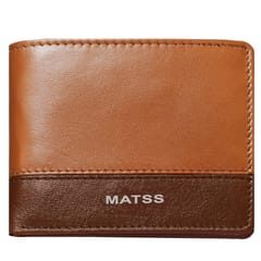 MATSS RFID Protected Tan-Cognac Original Leather Wallet For Men