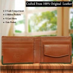 MATSS RFID Protected Tan-Olive Original Leather Wallet For Men