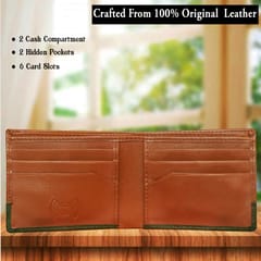 MATSS RFID Protected Tan-Olive Original Leather Wallet For Men