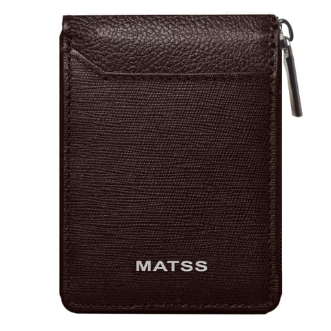 MATSS RFID Protected Leather 11 Slots Chocolate Colour Card Holder For Men & Women