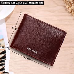 MATSS RFID Protected Metallic Logo Two tone Burgundy Colour Leather Wallet For Men