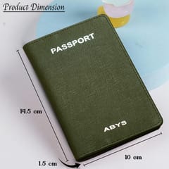 ABYS Suffiano Print Leather Olive Passport Holder