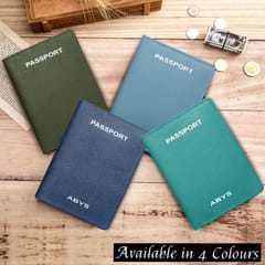 ABYS Suffiano Print Leather Olive Passport Holder