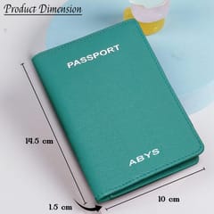 ABYS Suffiano Print Leather Teal Passport Holder