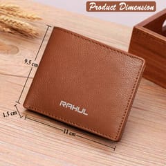 ABYS Genuine Leather Personalised Tan Wallet For Men