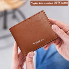 ABYS Genuine Leather Personalised Tan Wallet For Men