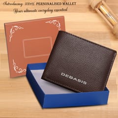 ABYS Genuine Leather Personalised Chocolate Wallet For Men