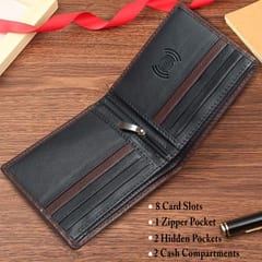 ABYS Genuine Leather Personalised Chocolate Wallet For Men