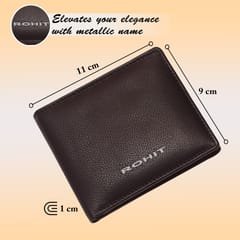 ABYS Personalised Genuine Leather Chocolate RFID Protected Men's Wallet,Purse for Men