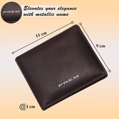 ABYS Personalised Name Genuine Leather Chocolate RFID Protected Men's Wallet,Money Bag Purse For Men(Pack Of 1)