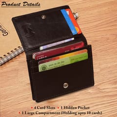 MATSS Genuine Leather RFID Protected Brown Card Holder(Upto Hold 14 Cards)