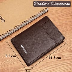 MATSS Genuine Leather Chocolate Brown Card Holder[Sample]