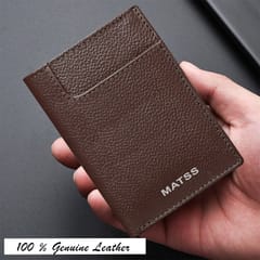 MATSS Genuine Leather Chocolate Brown Card Holder[Sample]