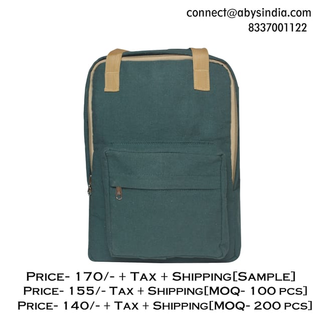 Canvas Green Shopping Bag