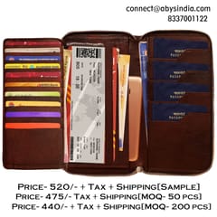 ABYS  Dark Brown Passport Holder