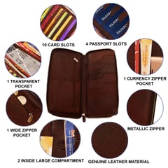 ABYS  Dark Brown Passport Holder