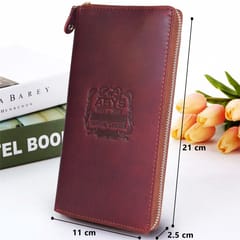 ABYS Genuine Leather Wine 18 Slots Card Holder