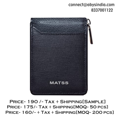 MATSS 11 Slots Black Colour Card Holder