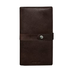 ABYS Genuine Leather Coffee Brown Passport Wallet/Document Holder for Travel/Multiple Passport & Card Slots