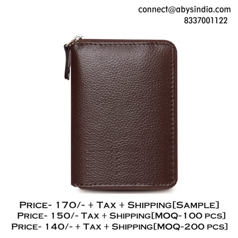 ABYS RFID Protected Leather 9 Slots Card Holder