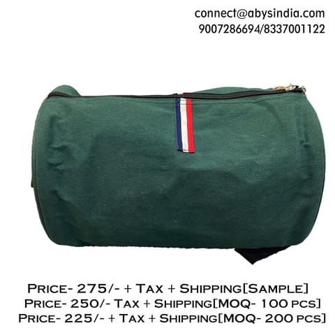 Canvas Green Duffel Bag