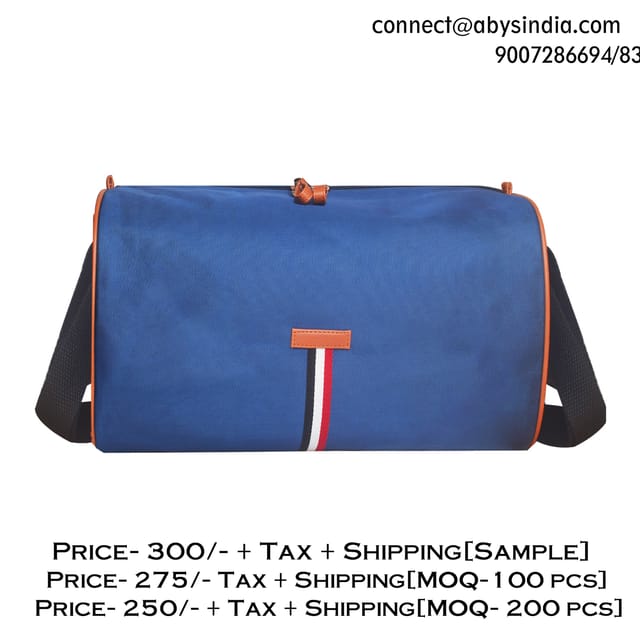 Canvas Blue Duffel Bag