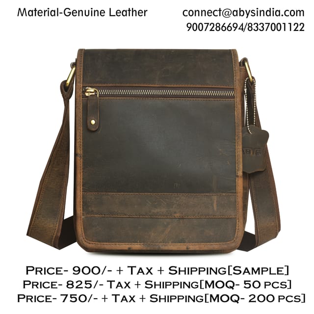 Hunter Leather Messenger Bag