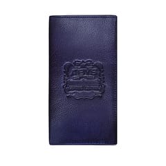 Genuine Leather Blue Colour Long Wallet