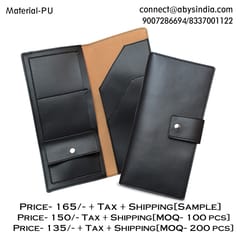 PU Black Passport Holder