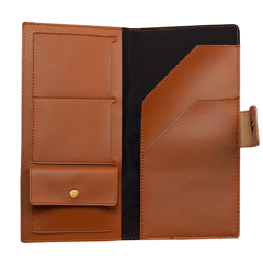 PU Tan Passport Holder