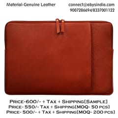 14 Inch Light Brown Laptop Sleeve