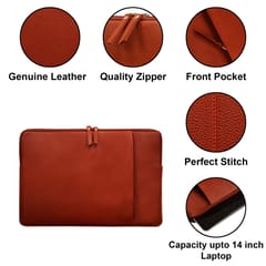 14 Inch Light Brown Laptop Sleeve