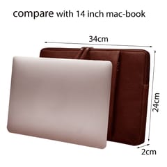 14 Inch Dark Brown Laptop Sleeve