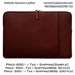 14 Inch Dark Brown Laptop Sleeve