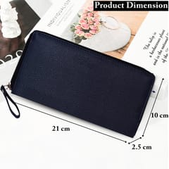 Genuine Leather Blue Ladies Wallet