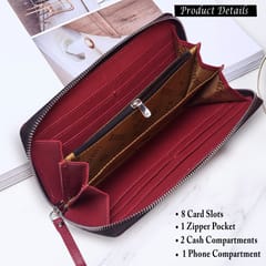 Genuine Leather Cherry Ladies Wallet