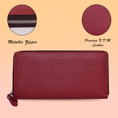 Genuine Leather Cherry Ladies Wallet